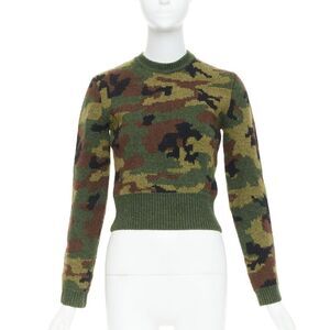 Miu Miu 2019 Wool Camouflage Sweater